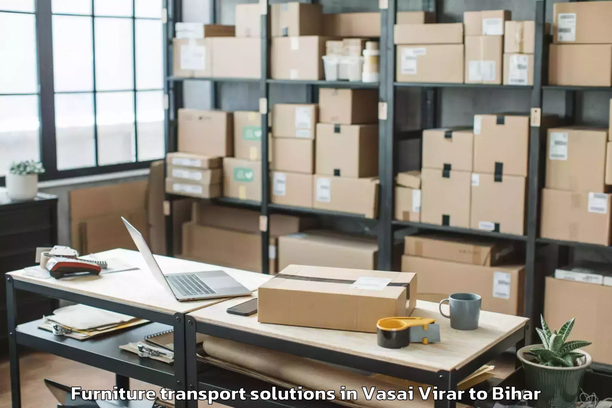 Reliable Vasai Virar to Bagaha Furniture Transport Solutions